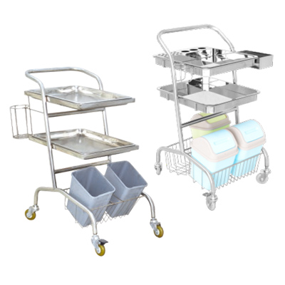 上海躍進(jìn)不銹鋼治療車醫(yī)用推車